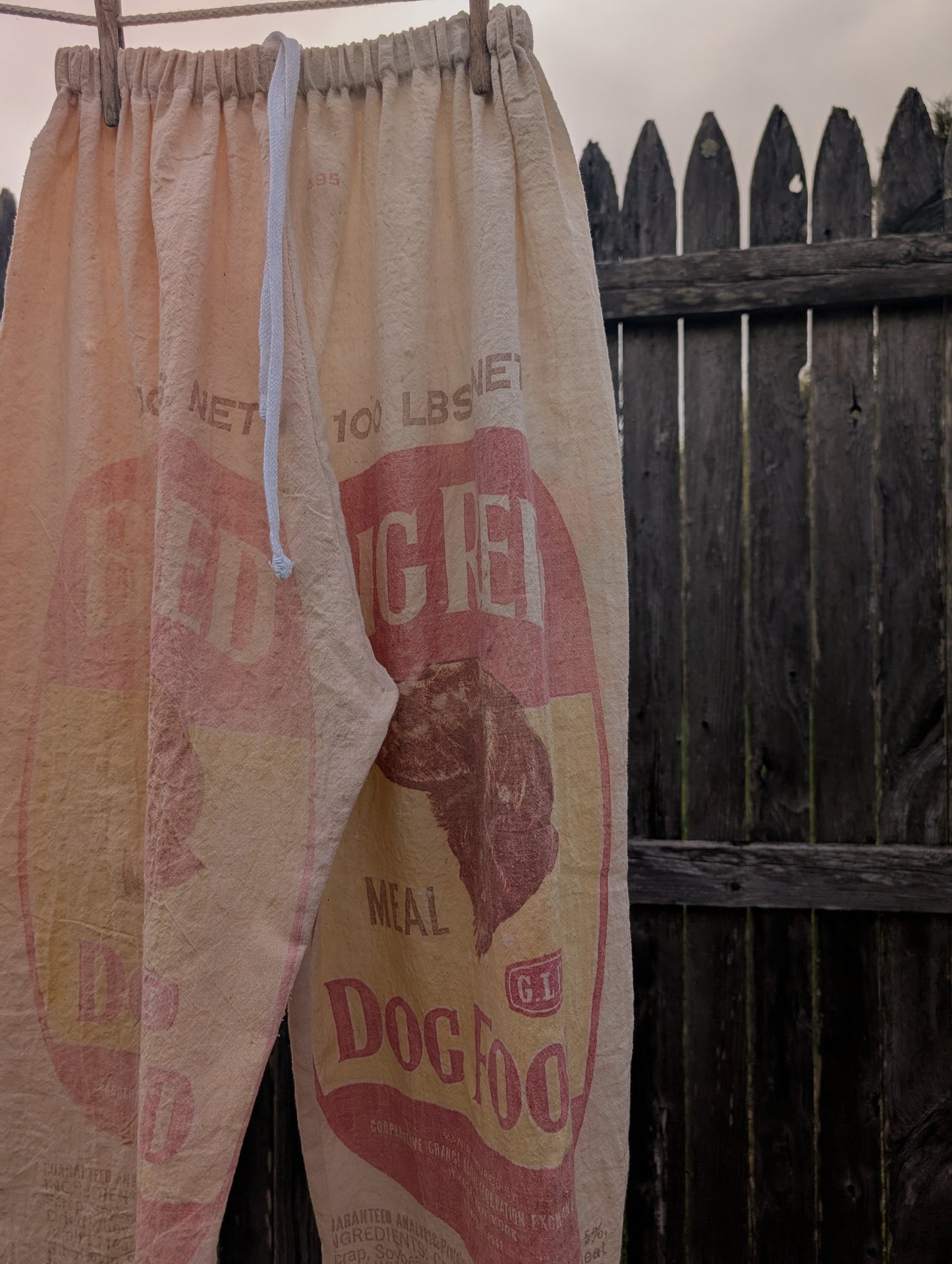 Vintage feed sack pants