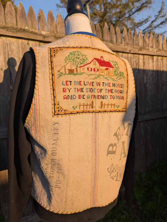 Vintage Feed Sack Vest