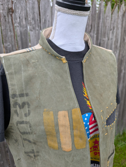 Military / Feed Sack Vest