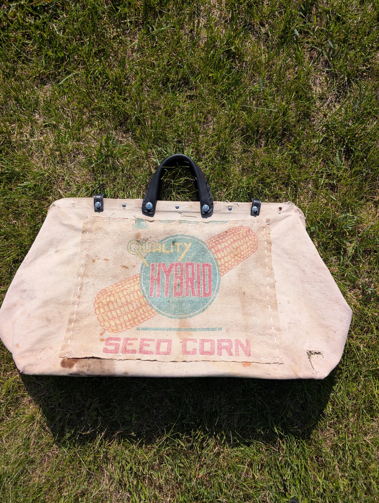 Vintage upcycled tote