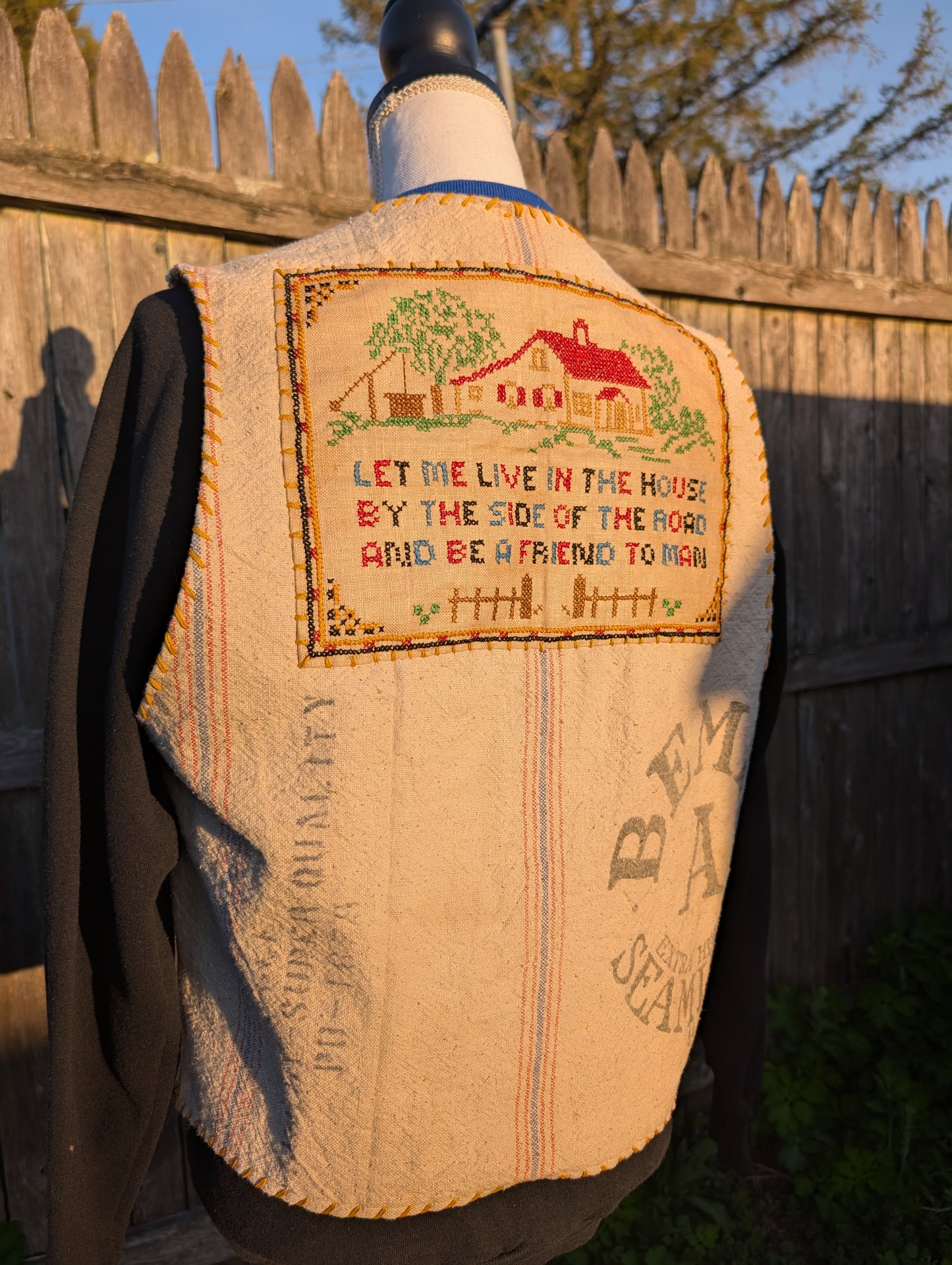 Vintage Feed Sack Vest