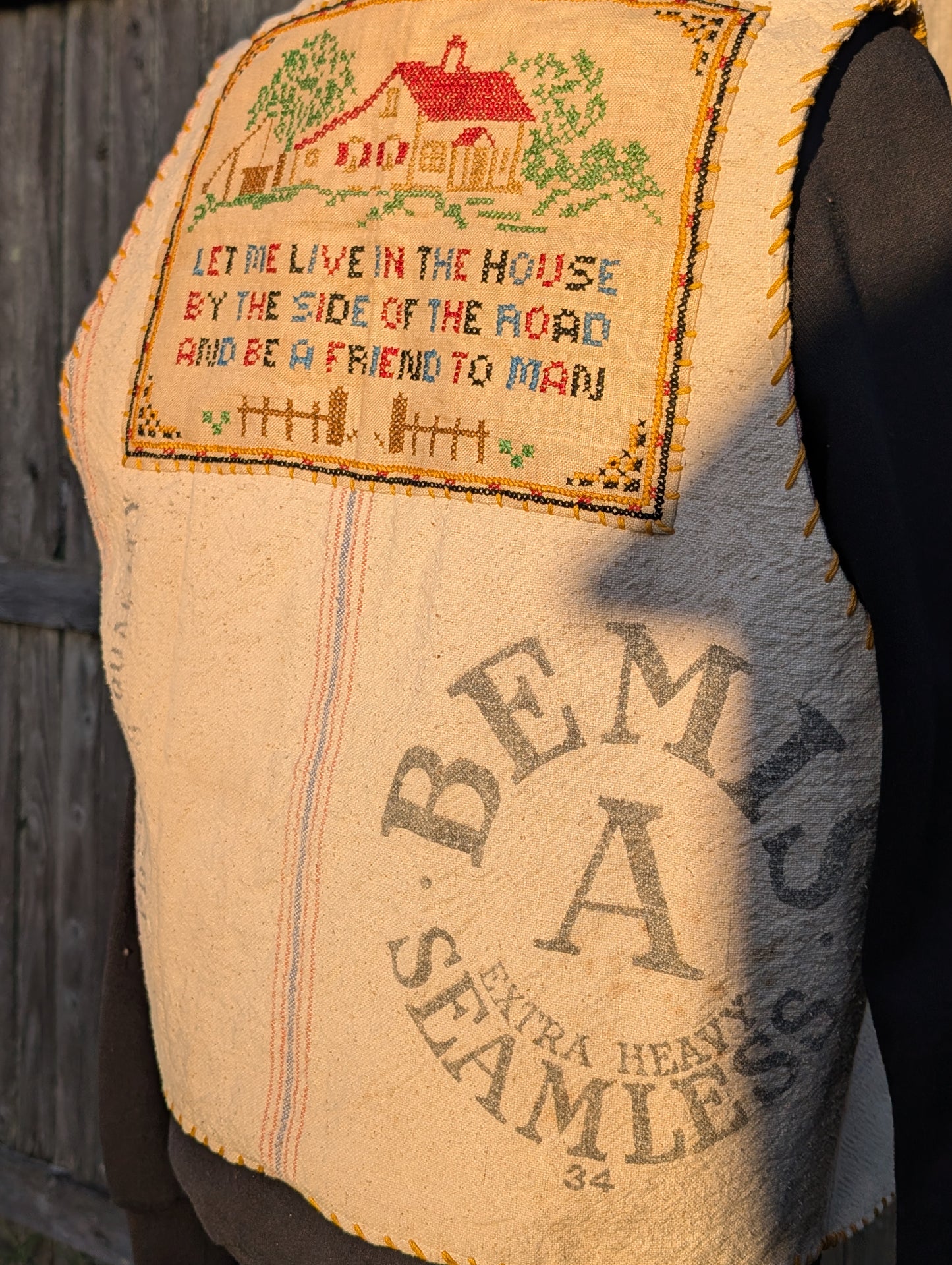 Vintage Feed Sack Vest