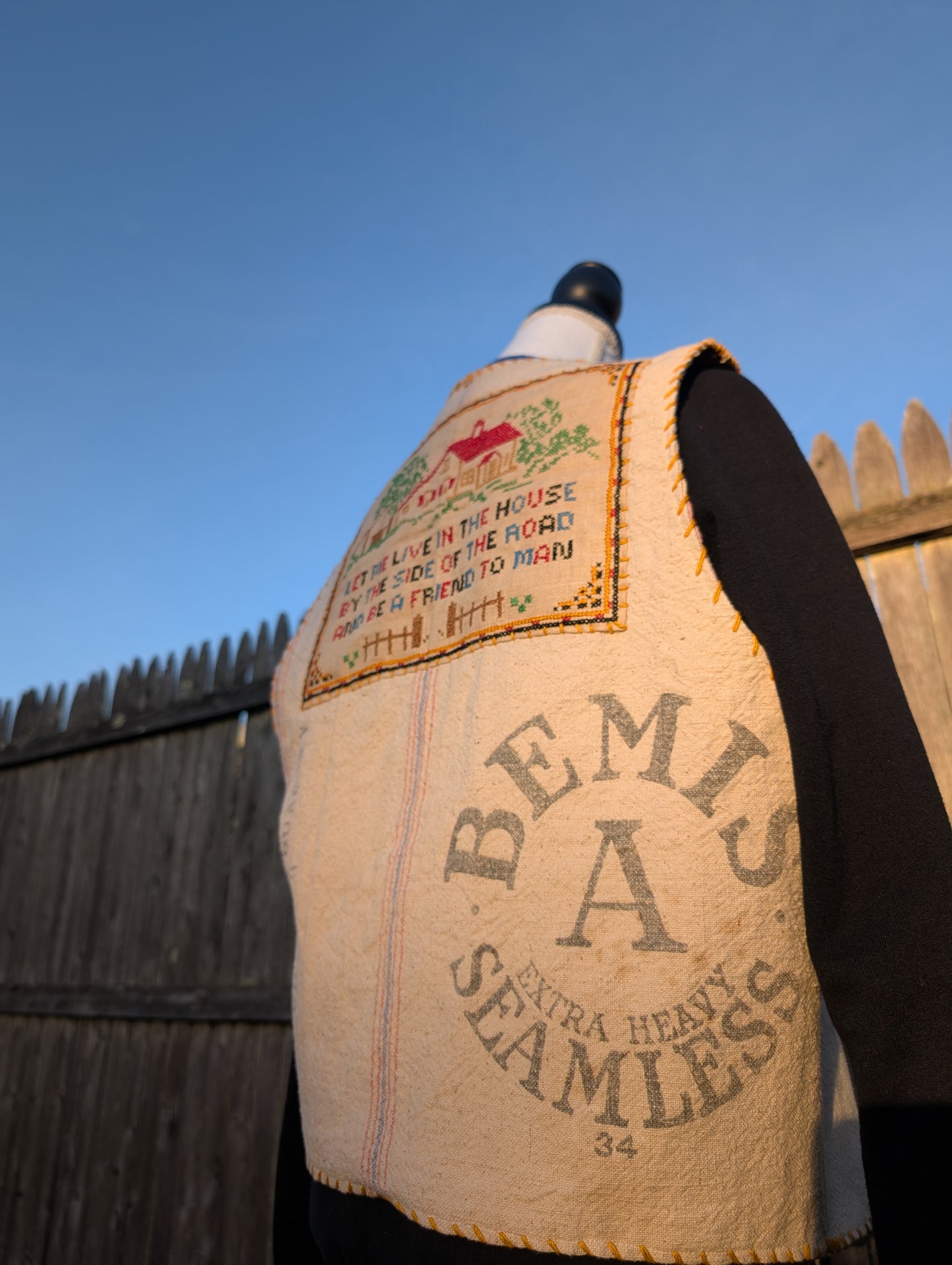 Vintage Feed Sack Vest