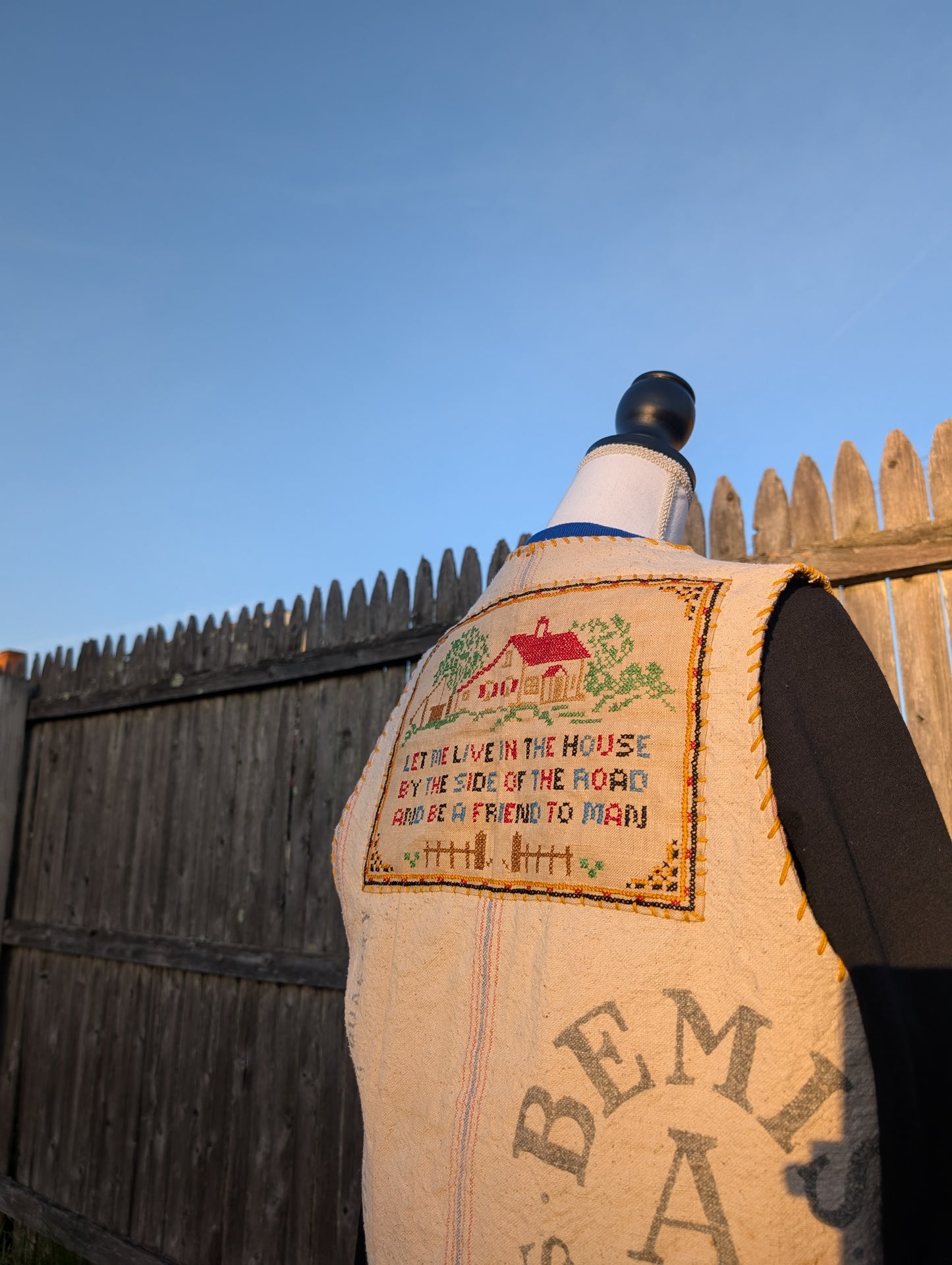 Vintage Feed Sack Vest
