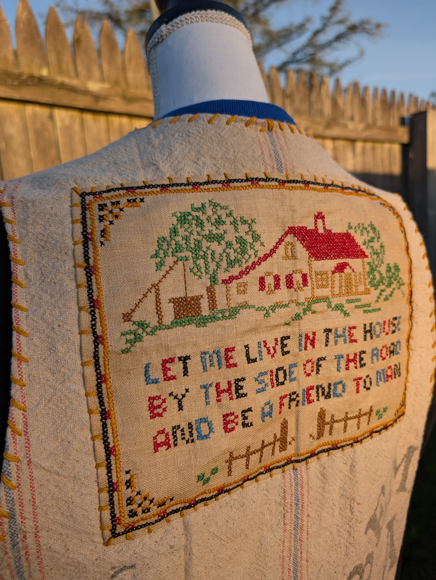 Vintage Feed Sack Vest
