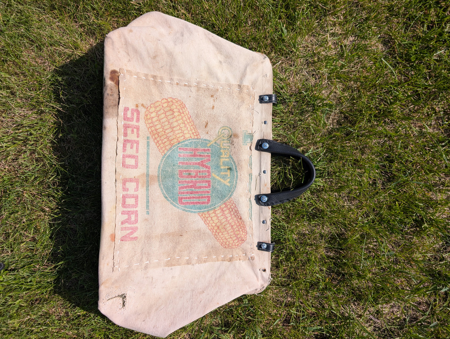 Vintage upcycled tote