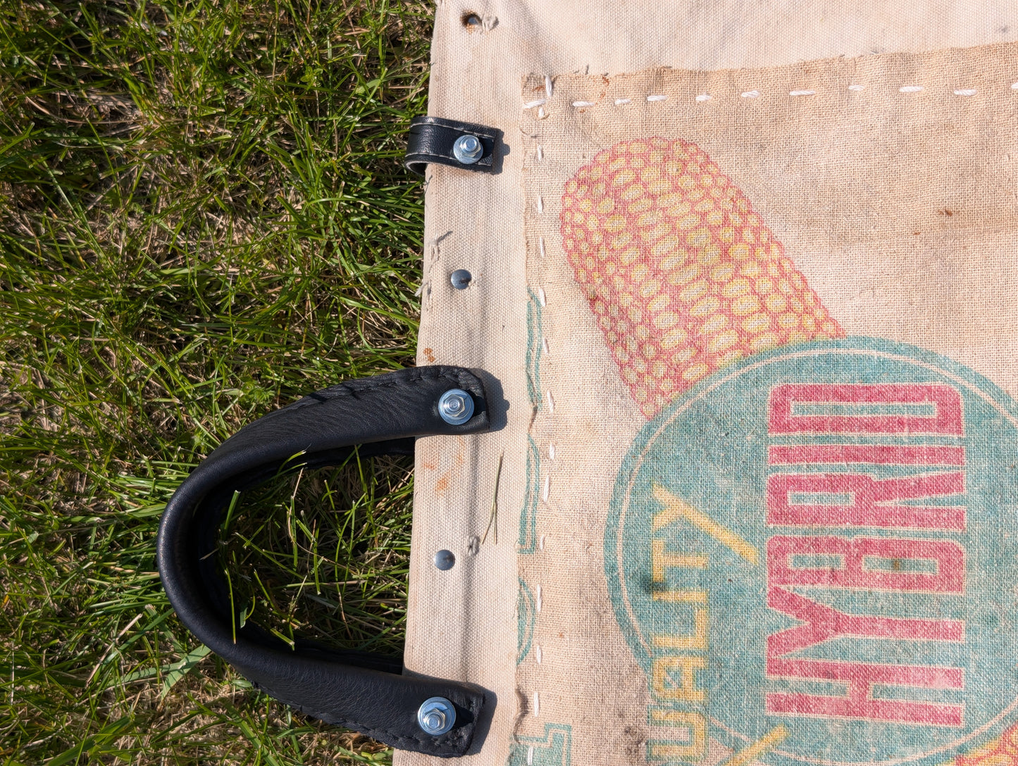 Vintage upcycled tote