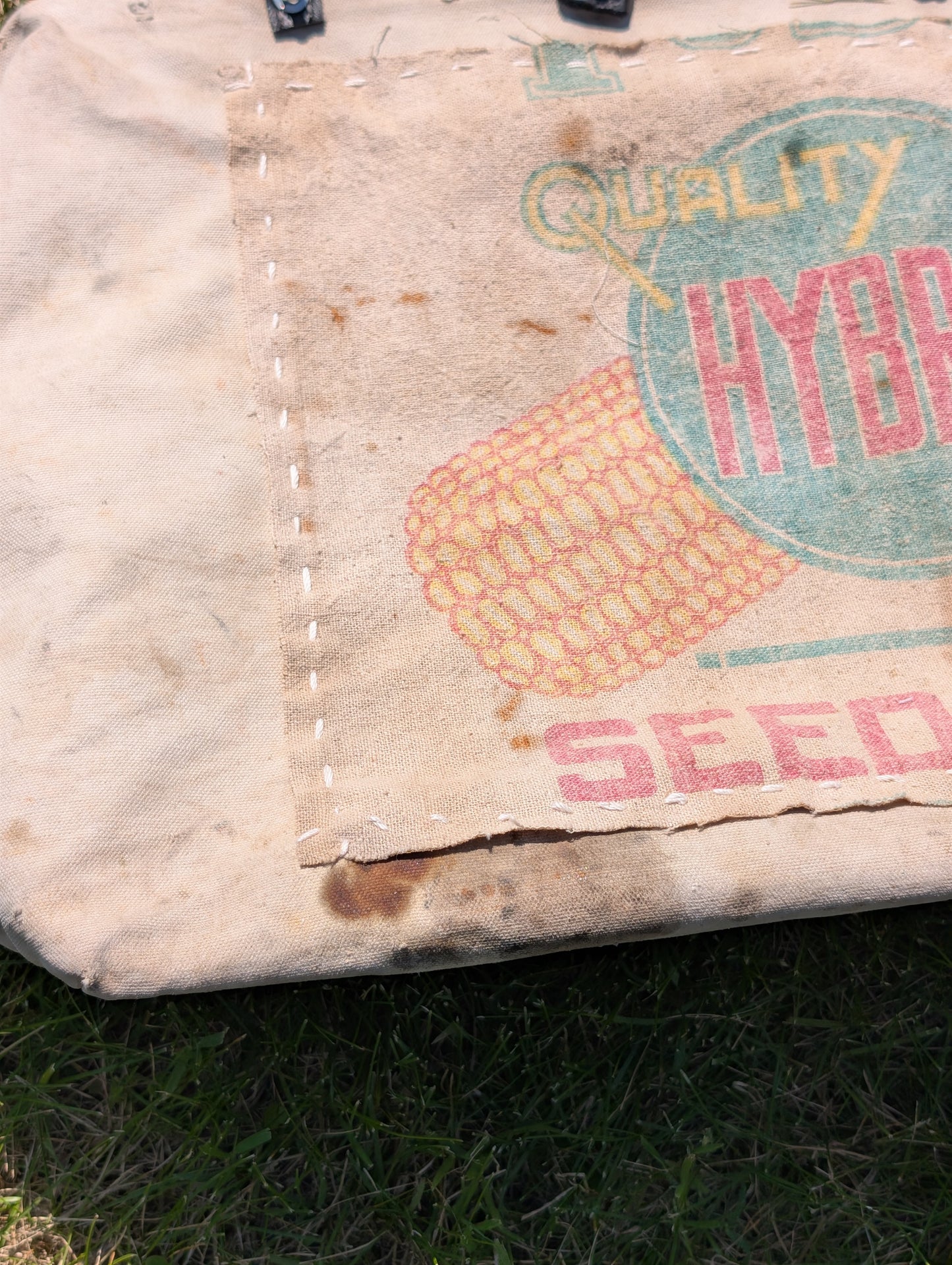 Vintage upcycled tote