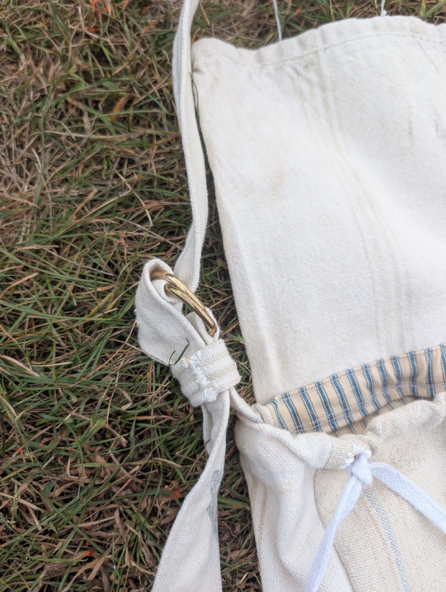 Feed Sack Ticking Stripe Cross Body Bag