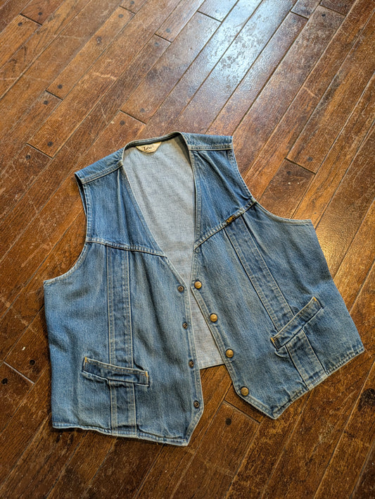 1970s LEE denim vest size L / XL
