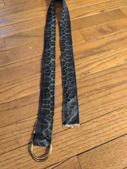 Vintage selvedge denim D ring belt